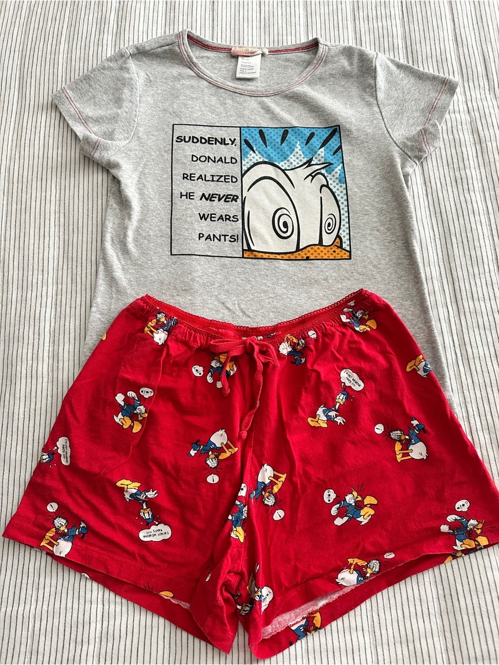 Disney Donald Duck Graphic Shorty Pajama Set